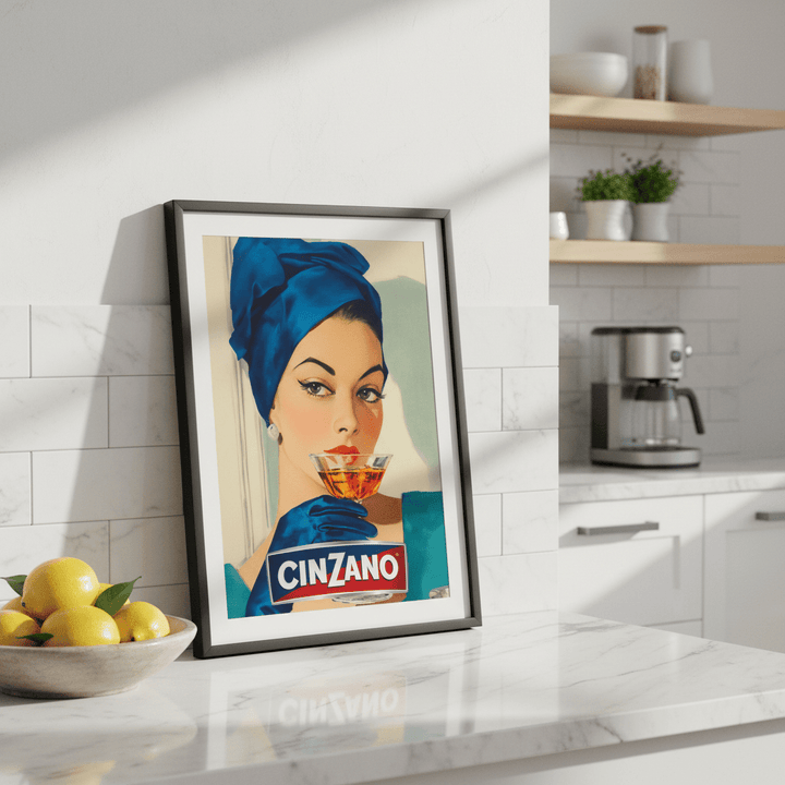 Cinzano Vintage Woman Wall Art wall - art - picture - poster