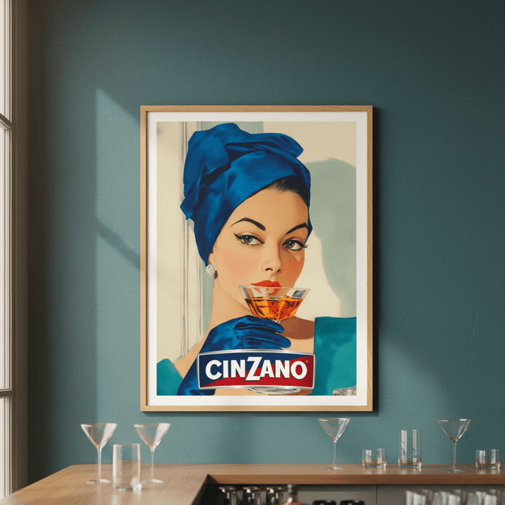 Cinzano Vintage Woman Wall Art wall - art - picture - poster