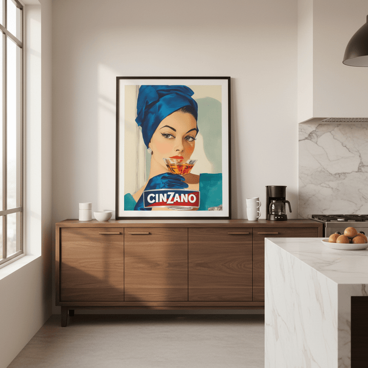 Cinzano Vintage Woman Wall Art wall - art - picture - poster