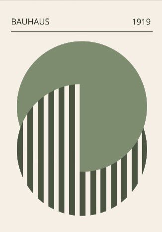 Circles with Vivid Vertical Lines by Bauhaus