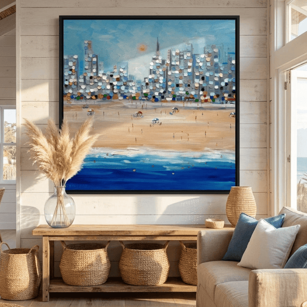 City Beach By Ekaterina Ermilkina Copy | Canvas Square Print