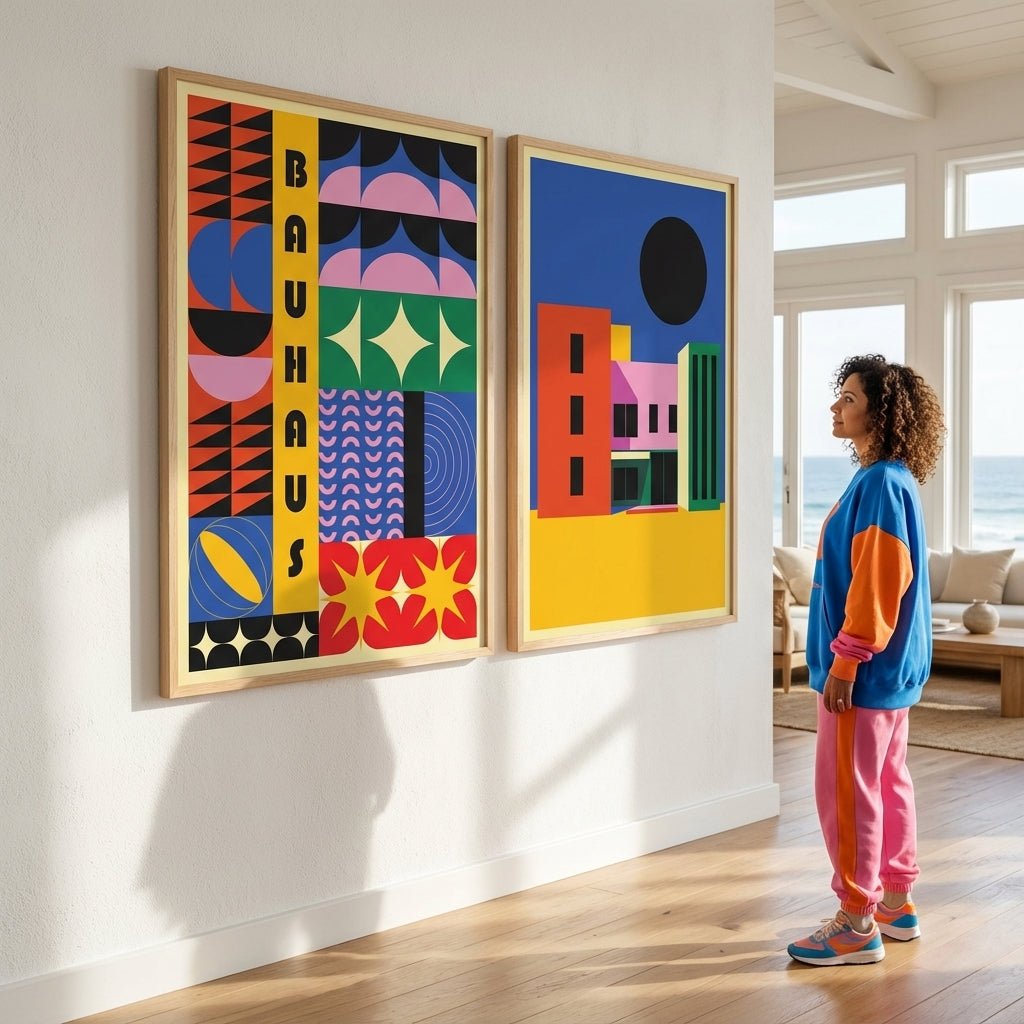 City of Colour Bauhaus Pair wall - art - picture - poster