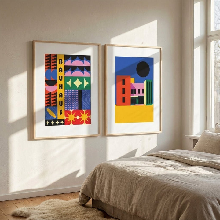 City of Colour Bauhaus Pair wall - art - picture - poster