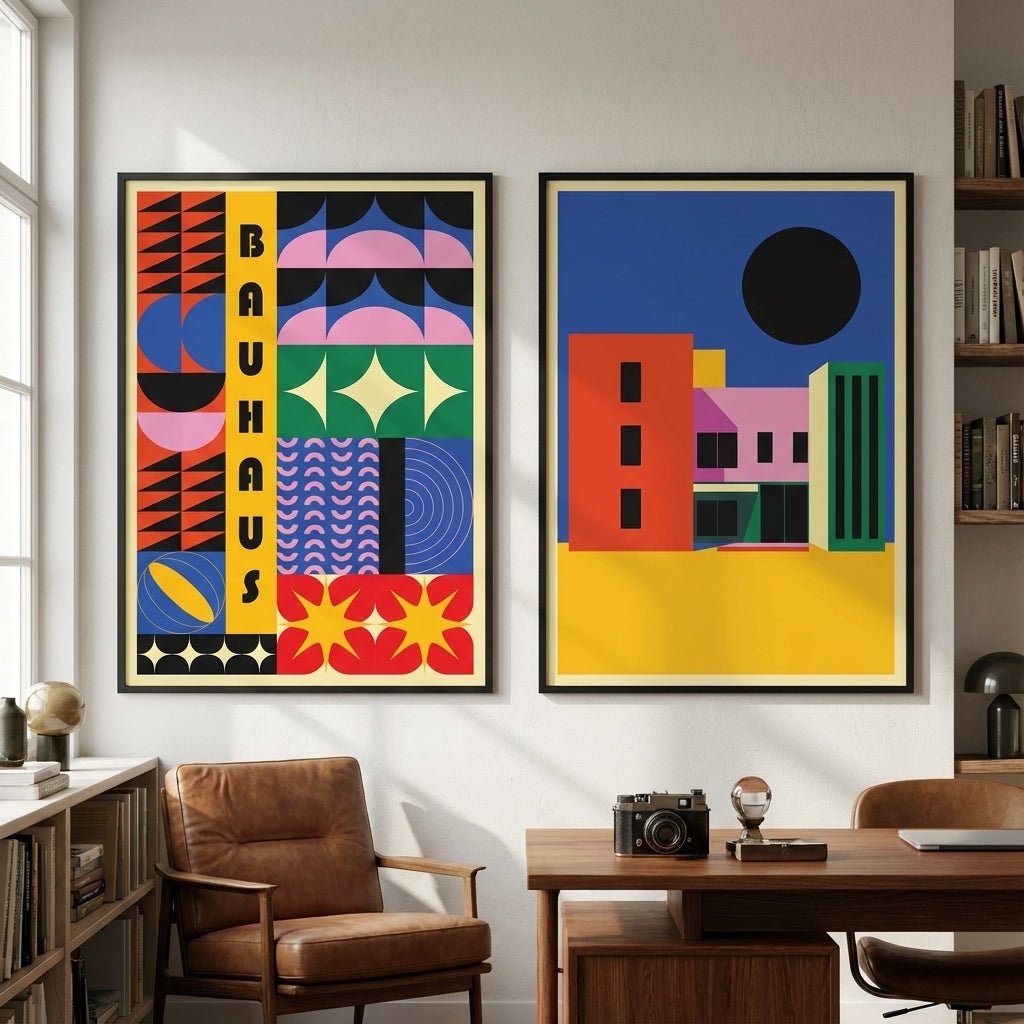 City of Colour Bauhaus Pair wall - art - picture - poster
