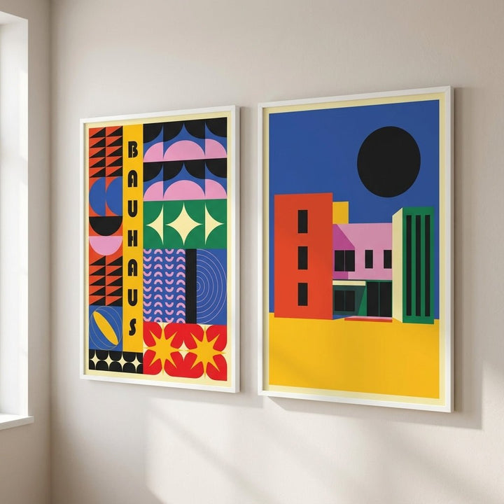 City of Colour Bauhaus Pair wall - art - picture - poster