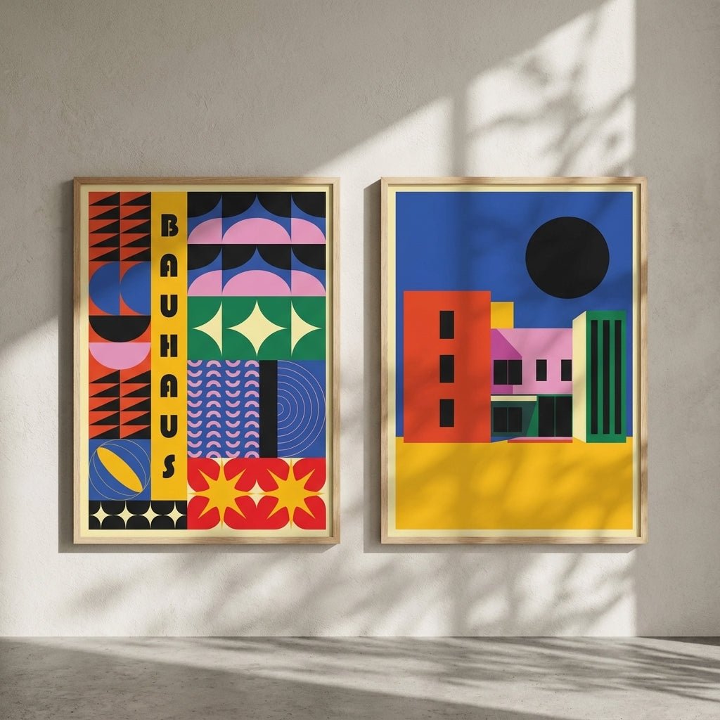 City of Colour Bauhaus Pair wall - art - picture - poster