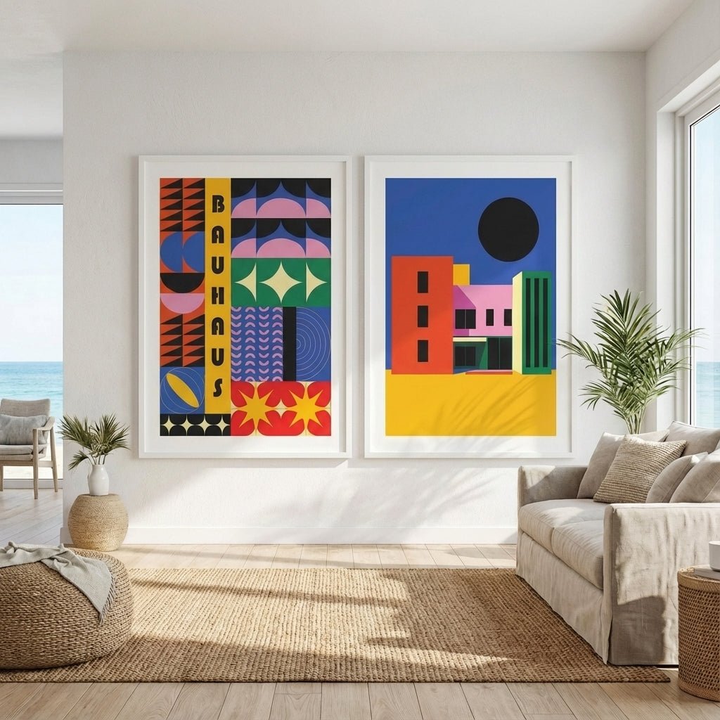City of Colour Bauhaus Pair wall - art - picture - poster