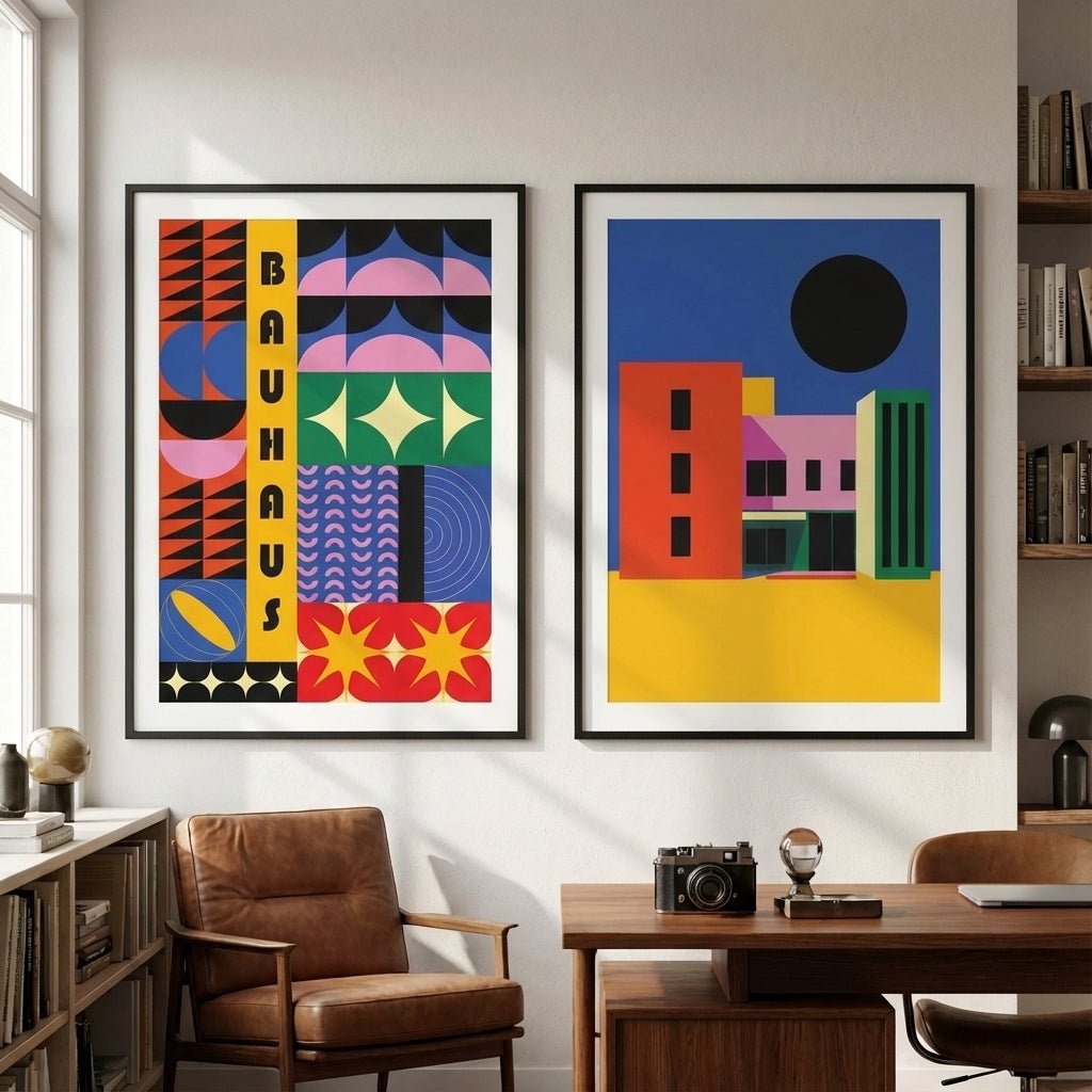 City of Colour Bauhaus Pair wall - art - picture - poster