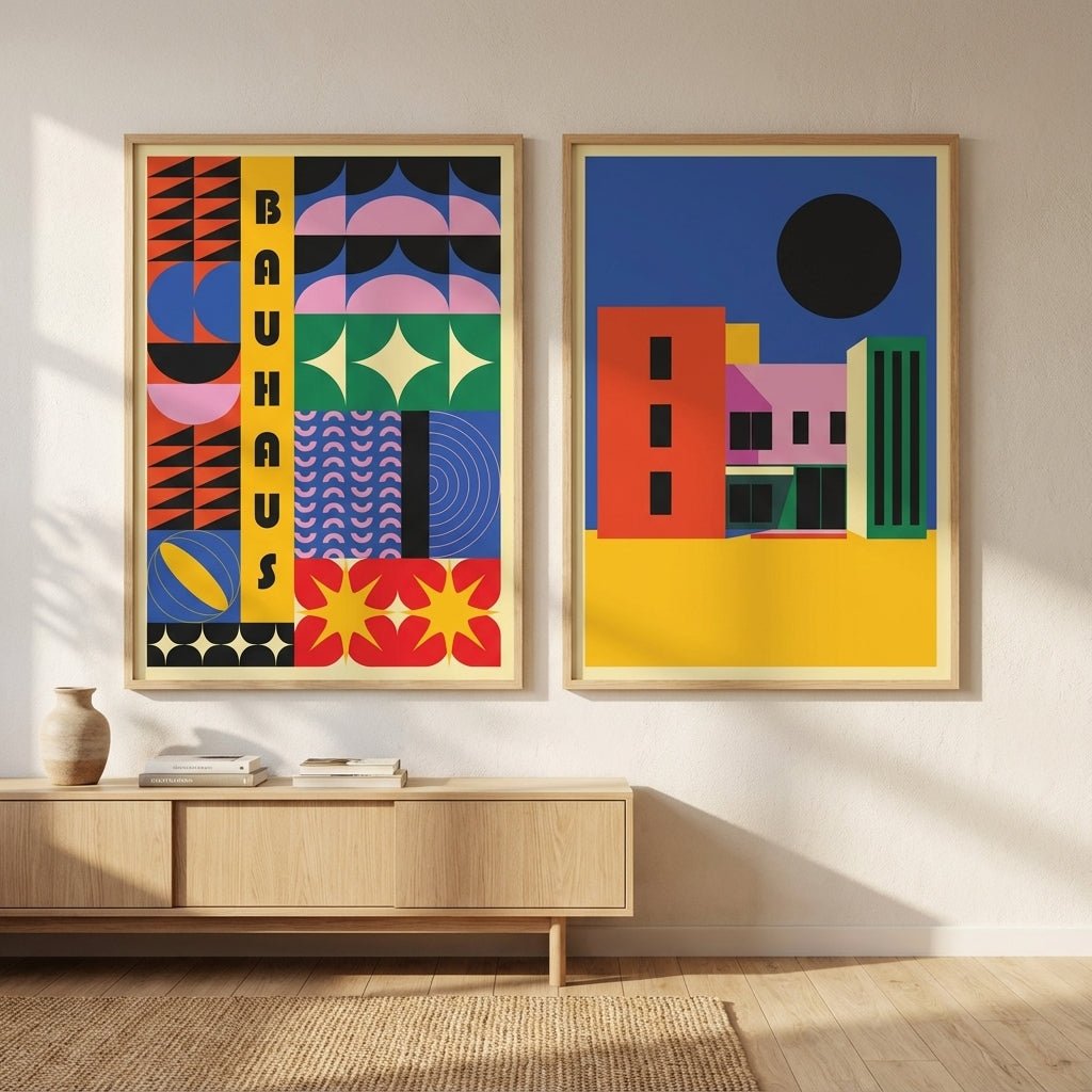 City of Colour Bauhaus Pair wall - art - picture - poster