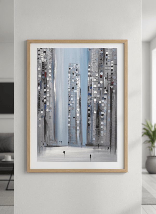 City Pulse Triptych 3 By Ekaterina Ermilkina