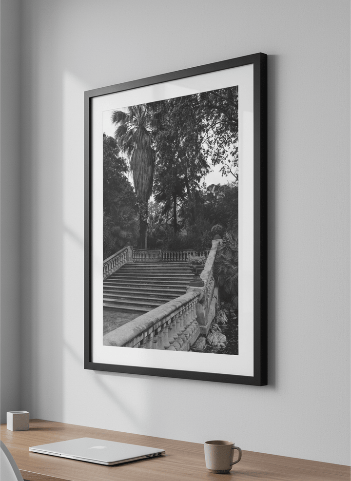 Contemporary wall art featured in a bright modern office workspace