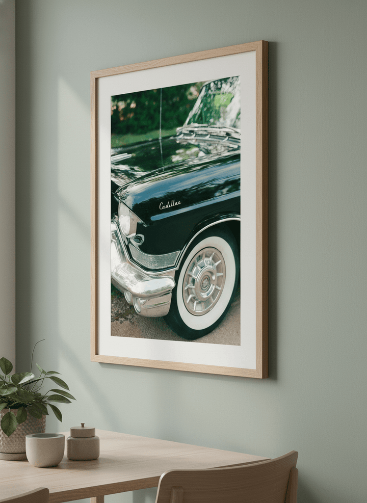 Wall art styled above a dining table in a contemporary home