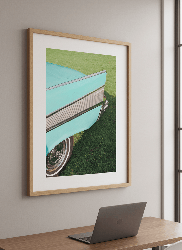 Contemporary wall art featured in a bright modern office workspace