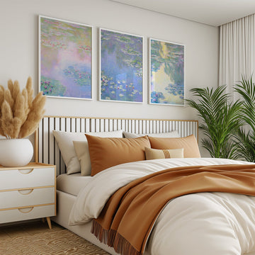 Claude Monet Exhibition Water Lillies Trio wall - art - picture - poster