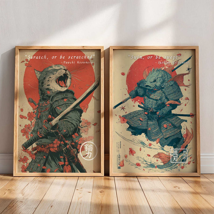 Claw and Fin Set of 2 Japanese Posters wall - art - picture - poster
