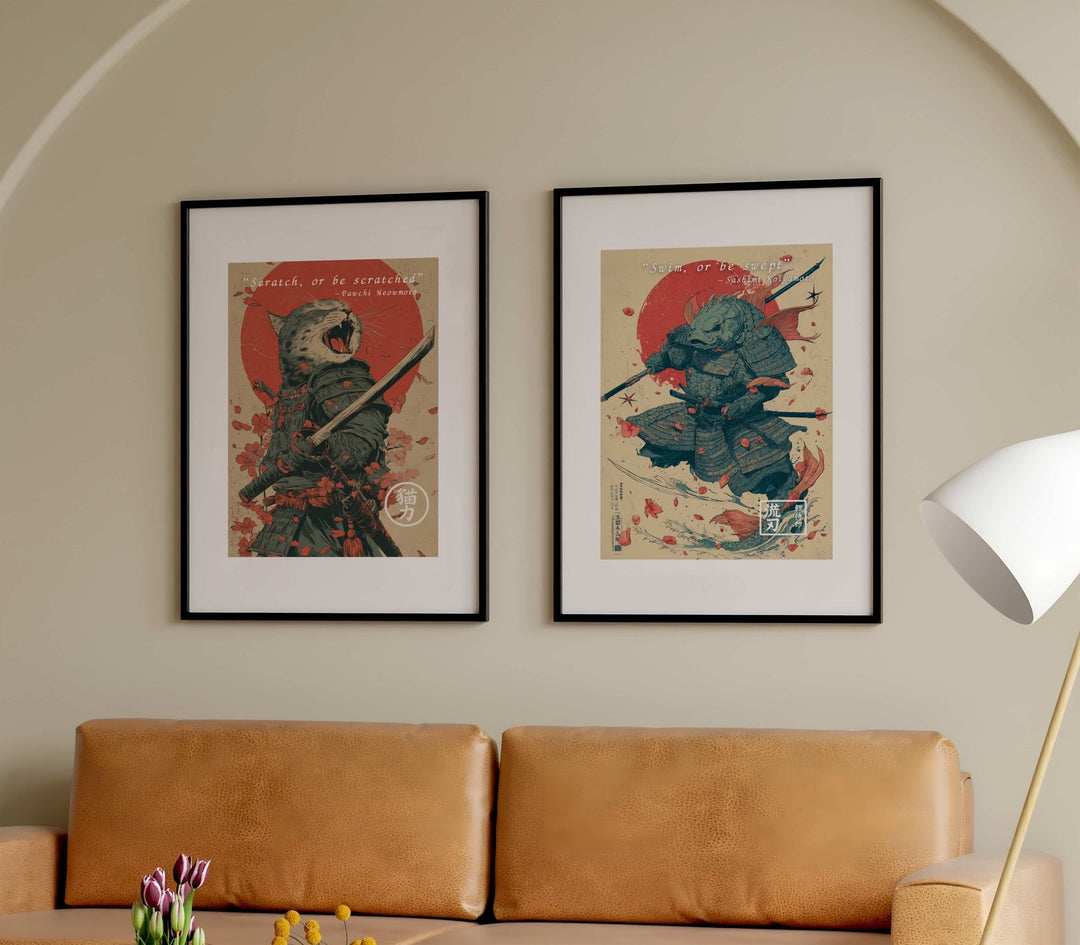 Claw and Fin Set of 2 Japanese Posters wall - art - picture - poster