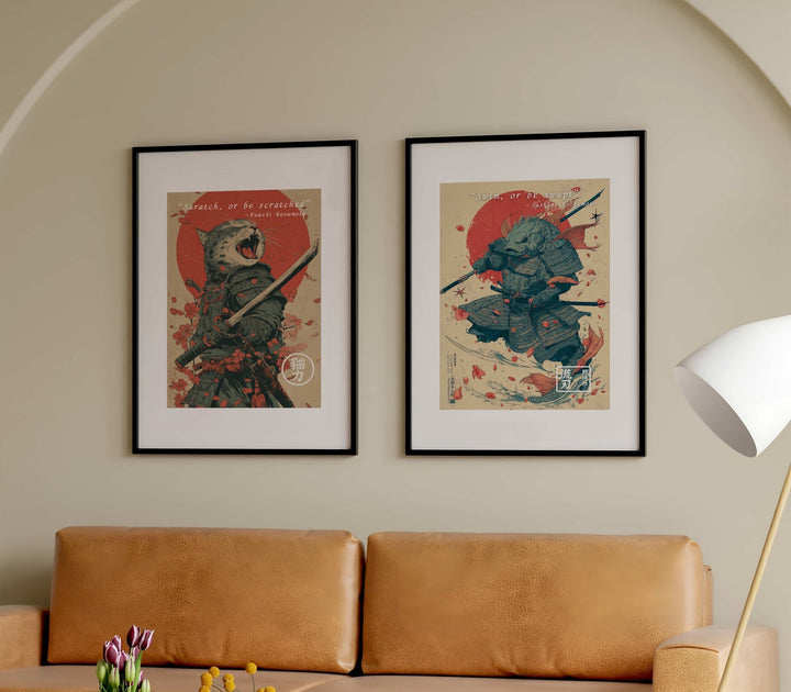 Claw and Fin Set of 2 Japanese Posters wall - art - picture - poster