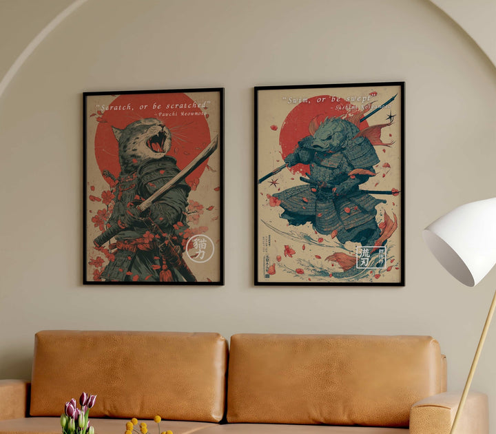 Claw and Fin Set of 2 Japanese Posters wall - art - picture - poster