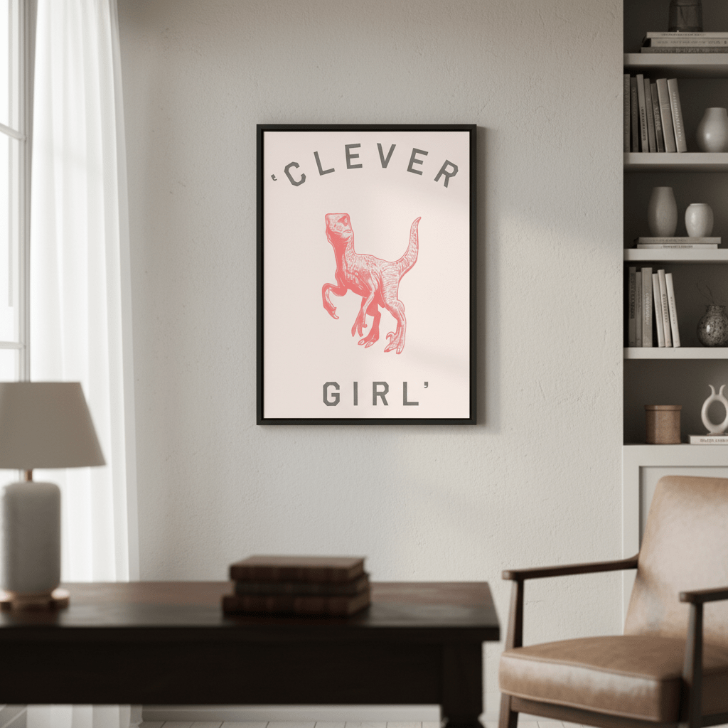 Clever Girl Pink by Florent Bodart wall - art - picture - poster