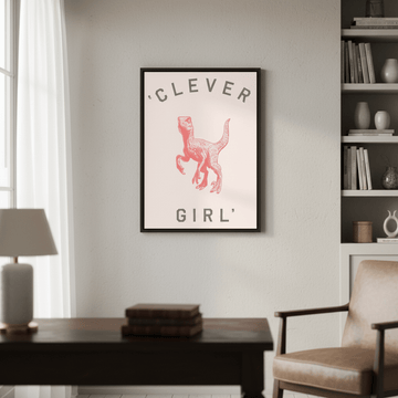 Clever Girl Pink by Florent Bodart wall - art - picture - poster