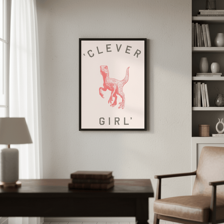 Clever Girl Pink by Florent Bodart wall - art - picture - poster