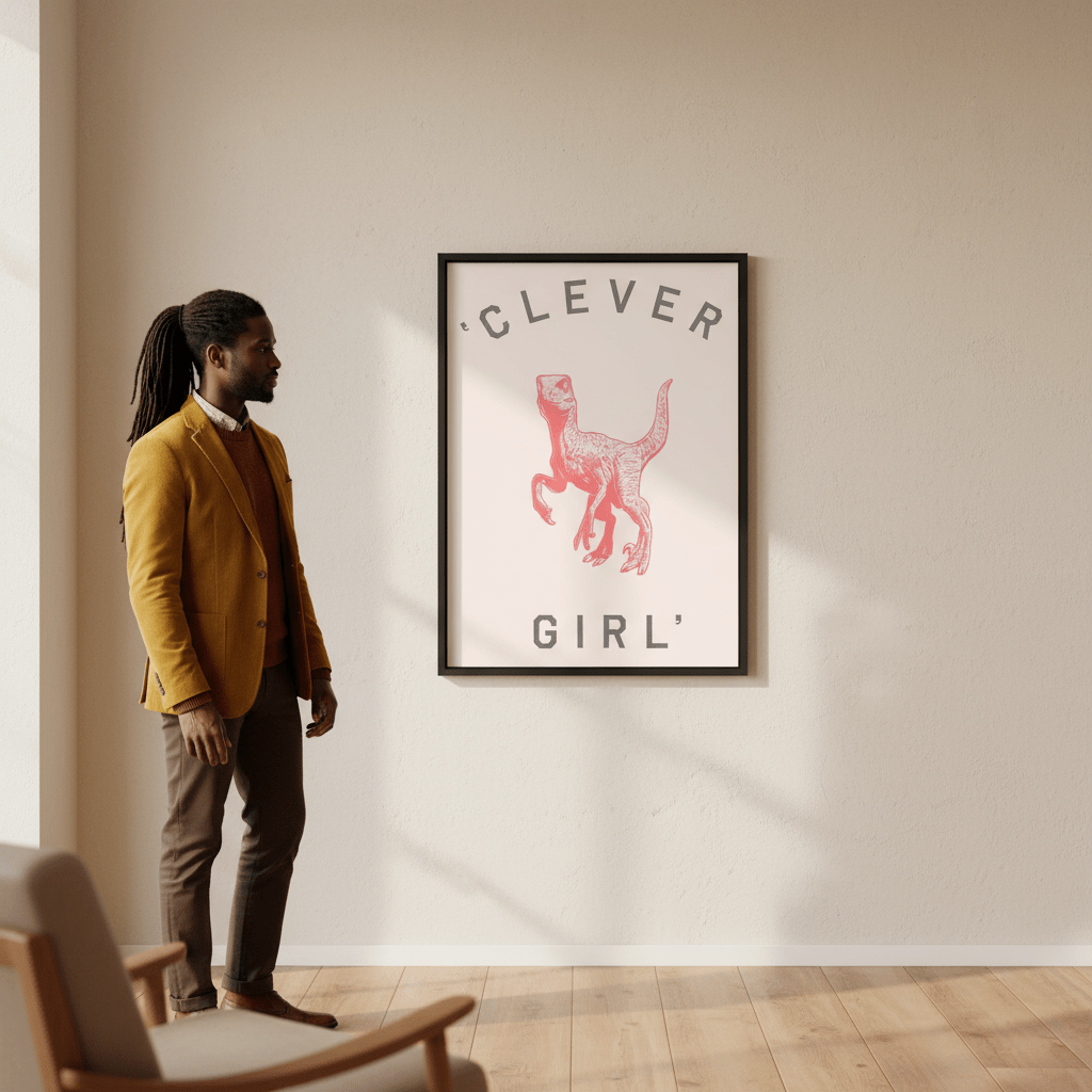 Clever Girl Pink by Florent Bodart wall - art - picture - poster