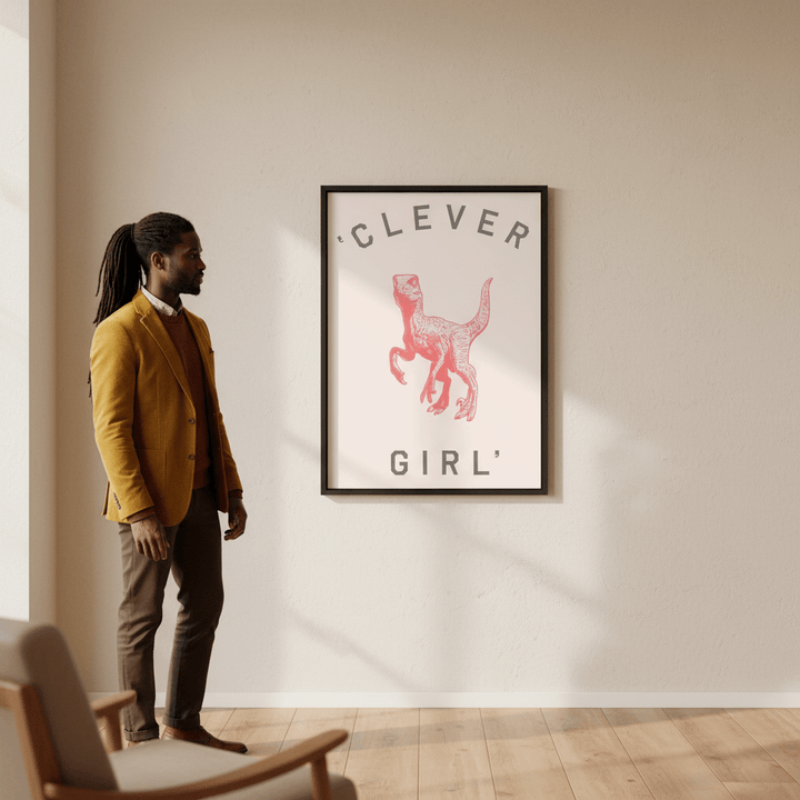 Clever Girl Pink by Florent Bodart wall - art - picture - poster