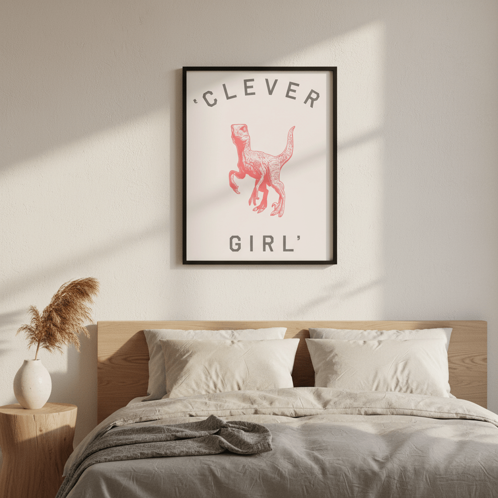 Clever Girl Pink by Florent Bodart wall - art - picture - poster