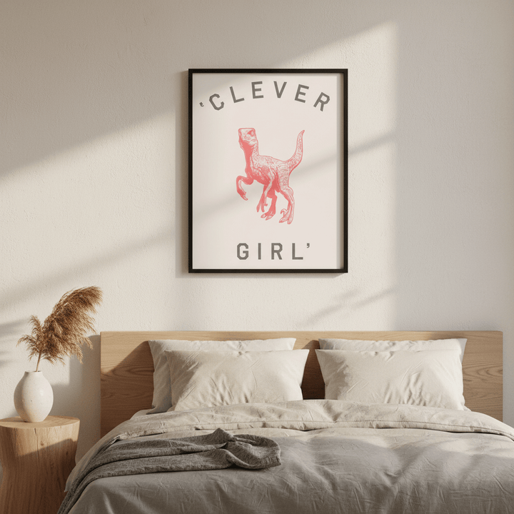 Clever Girl Pink by Florent Bodart wall - art - picture - poster