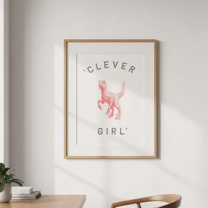 Clever Girl Pink by Florent Bodart wall - art - picture - poster