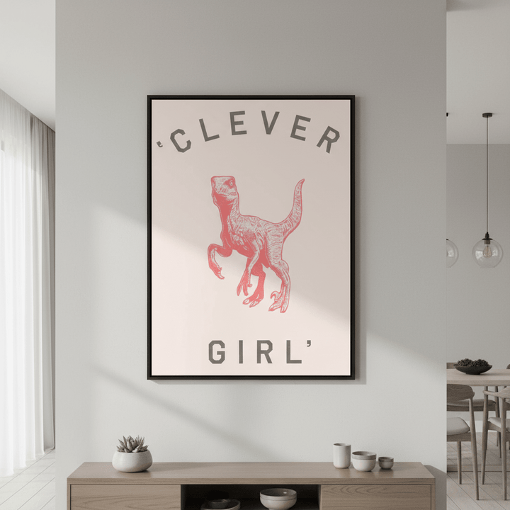 Clever Girl Pink by Florent Bodart wall - art - picture - poster