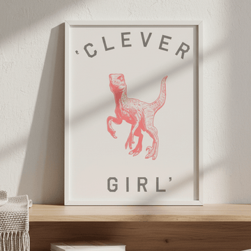 Clever Girl Pink by Florent Bodart wall - art - picture - poster