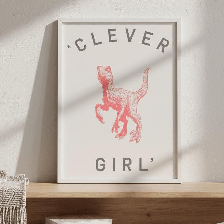 Clever Girl Pink by Florent Bodart wall - art - picture - poster