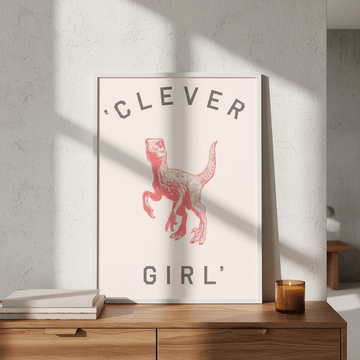 Clever Girl Pink by Florent Bodart wall - art - picture - poster