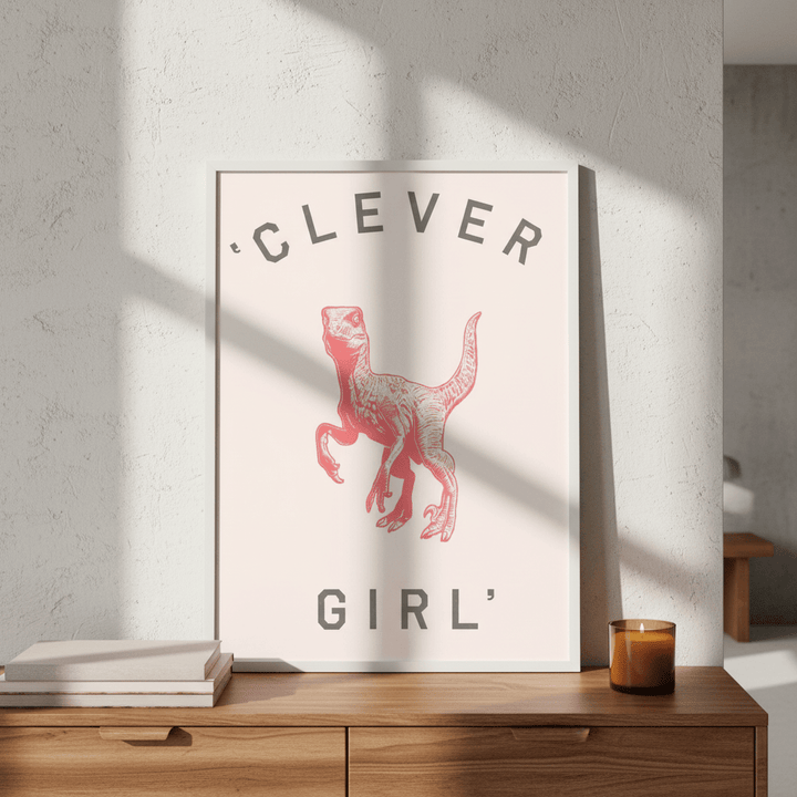 Clever Girl Pink by Florent Bodart wall - art - picture - poster