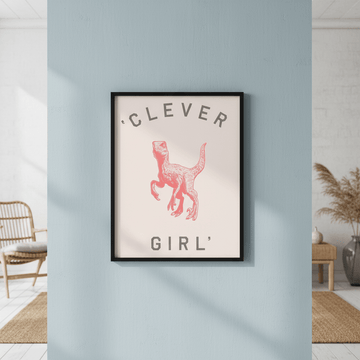 Clever Girl Pink by Florent Bodart wall - art - picture - poster