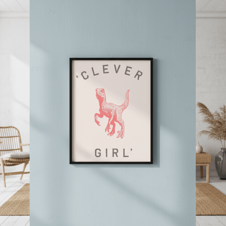 Clever Girl Pink by Florent Bodart wall - art - picture - poster