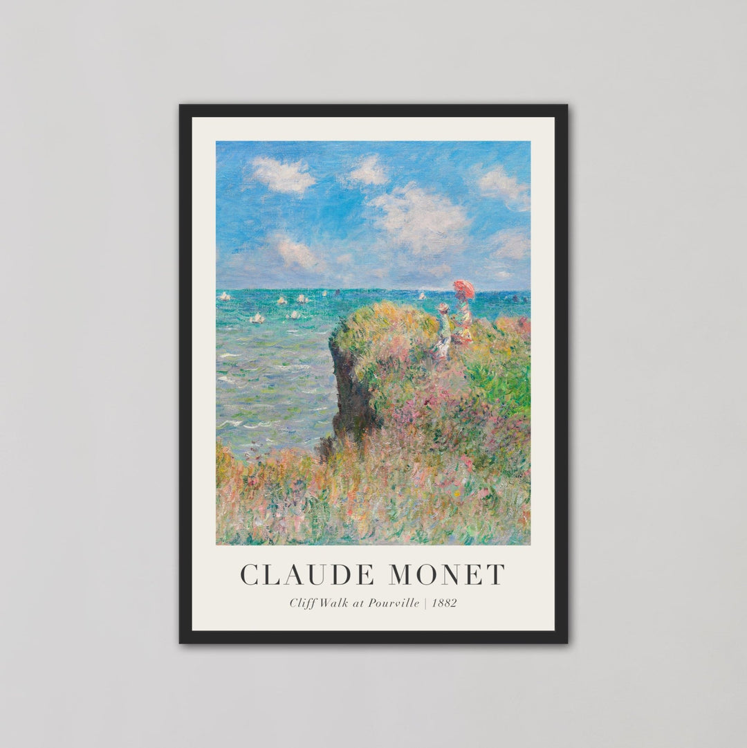 Cliff Walk At Pourville Green Wall Art by Claude Monet - Style My Wall