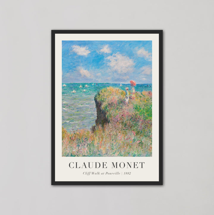 Cliff Walk At Pourville Green Wall Art by Claude Monet - Style My Wall