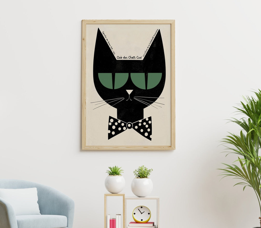 Club Des Chats Cool French Vintage Print - Style My Wall