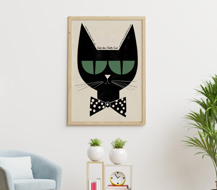 Club Des Chats Cool French Vintage Print - Style My Wall
