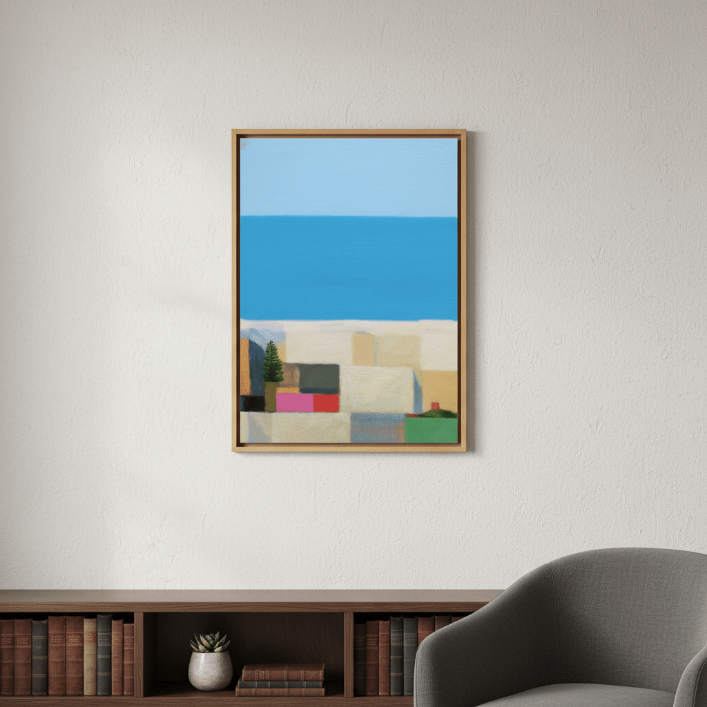 Coastal Town, October by Ieva Baklane wall - art - picture - poster