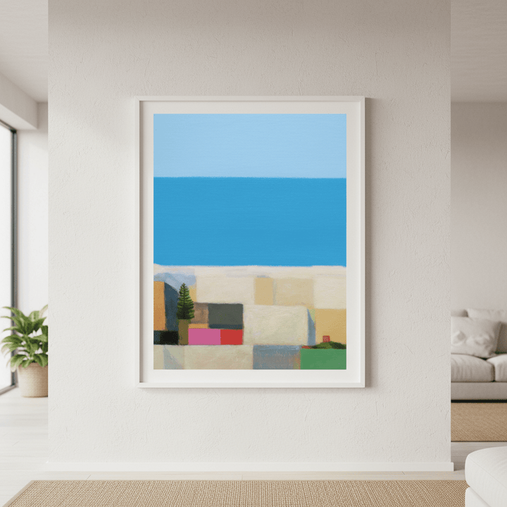 Coastal Town, October by Ieva Baklane wall - art - picture - poster