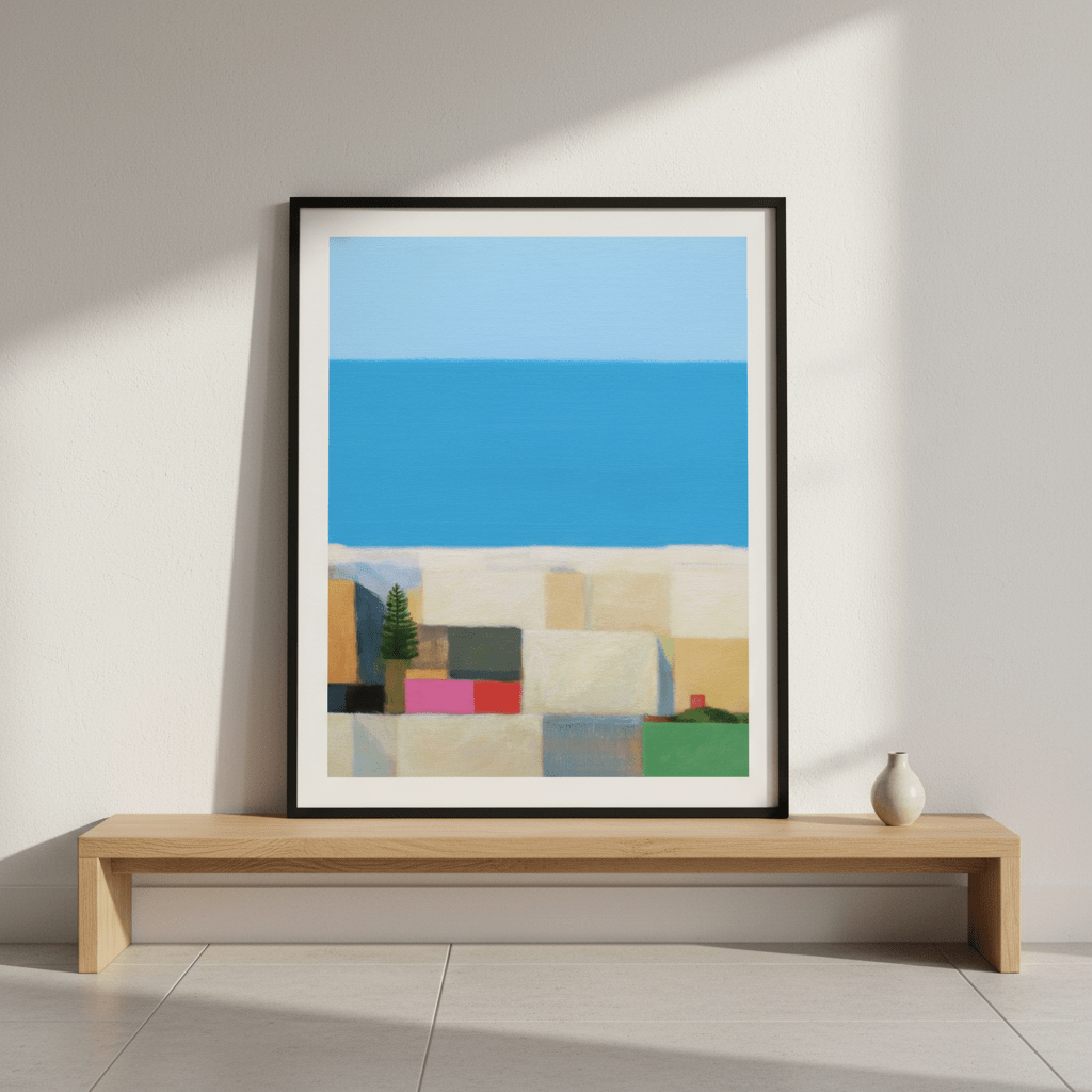 Coastal Town, October by Ieva Baklane wall - art - picture - poster