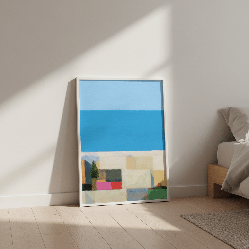 Coastal Town, October by Ieva Baklane wall - art - picture - poster