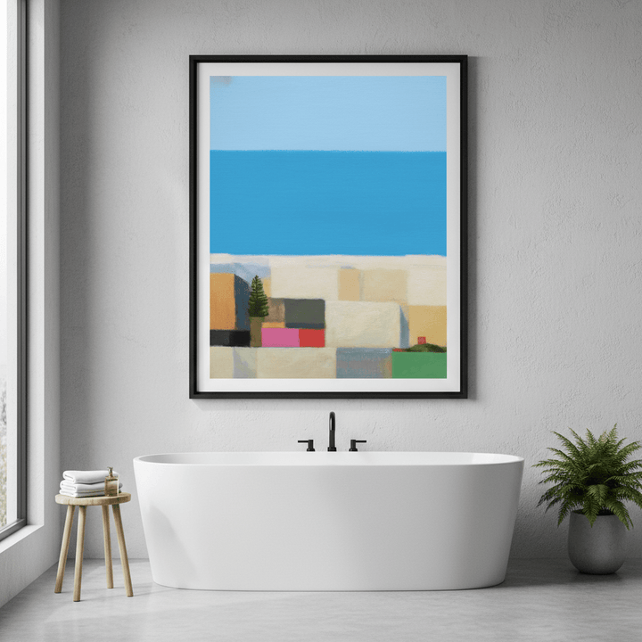 Coastal Town, October by Ieva Baklane wall - art - picture - poster
