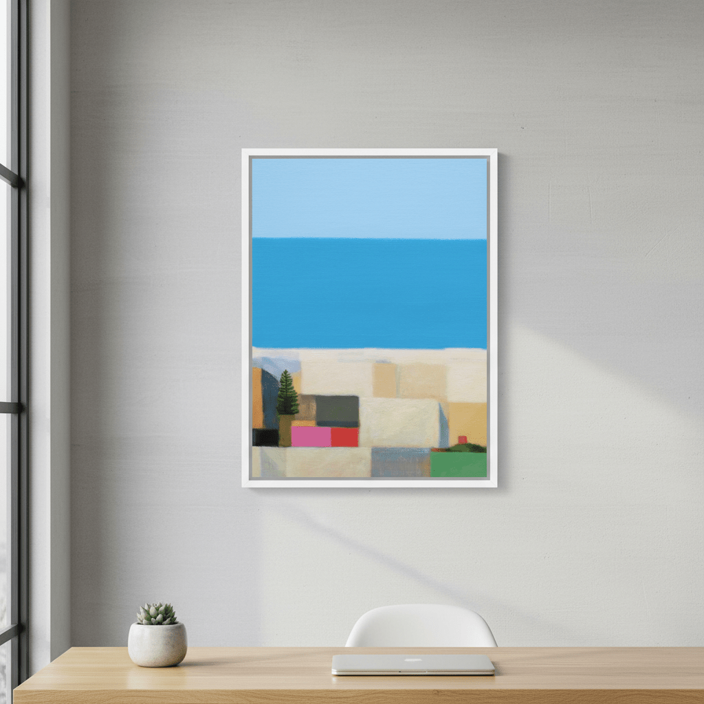 Coastal Town, October by Ieva Baklane wall - art - picture - poster