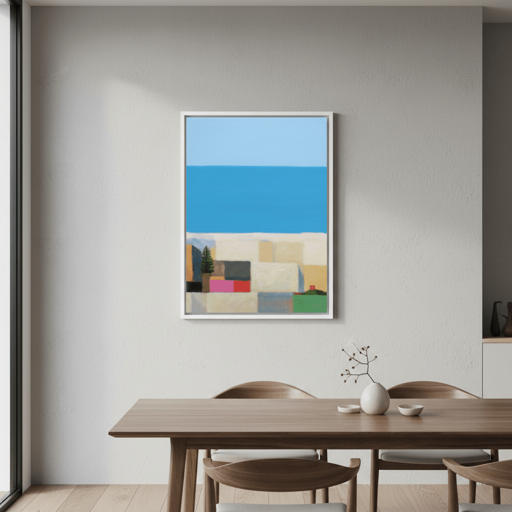 Coastal Town, October by Ieva Baklane wall - art - picture - poster