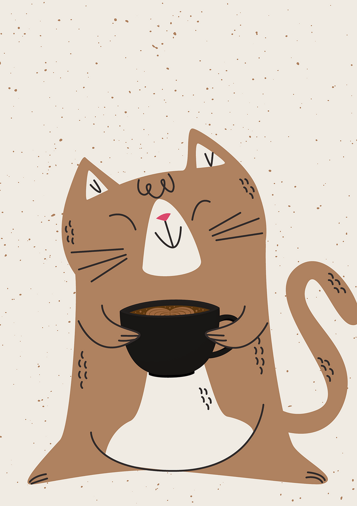 Coffee Cat Lover Wall Art - Style My Wall