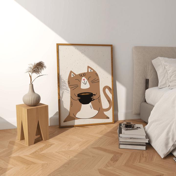 Coffee Cat Lover Wall Art - Style My Wall